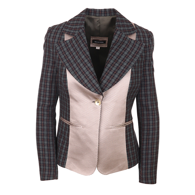 Wool plaid green jacket “Sage”