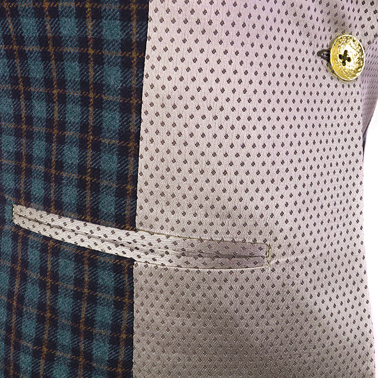 Wool plaid green jacket “Sage”