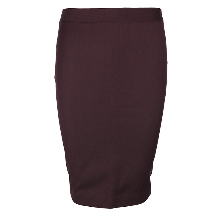 Wool burgundy pencil skirt “Dahlia”