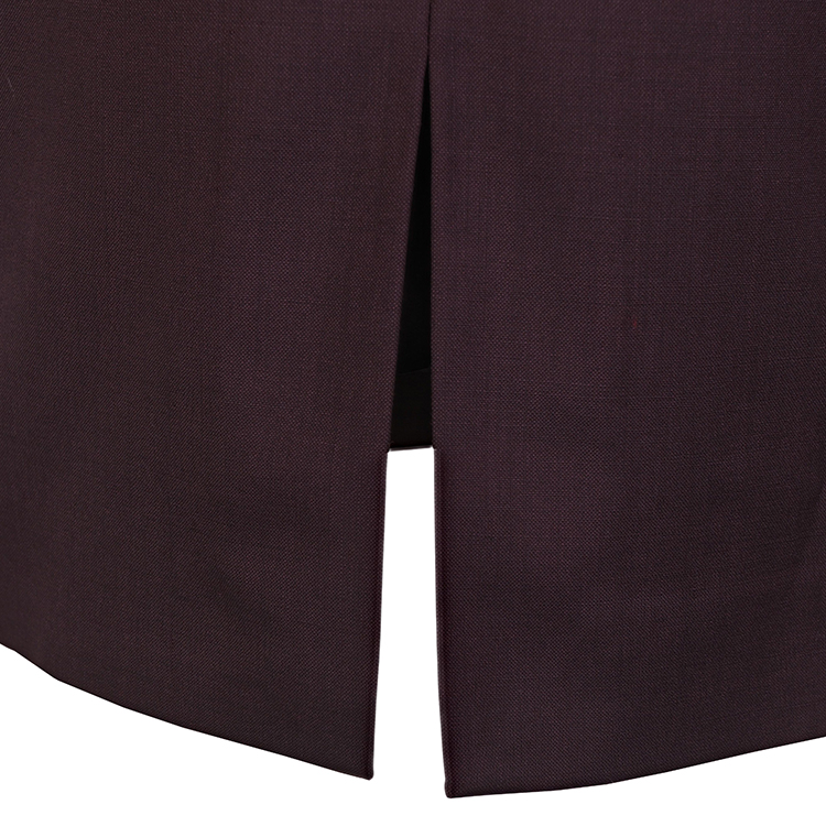 Wool burgundy pencil skirt “Dahlia”