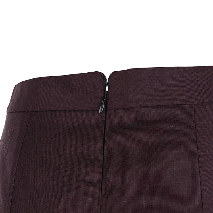 Wool burgundy pencil skirt “Dahlia”