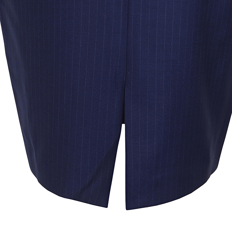 Wool blue pinstripe pencil skirt “Lily”