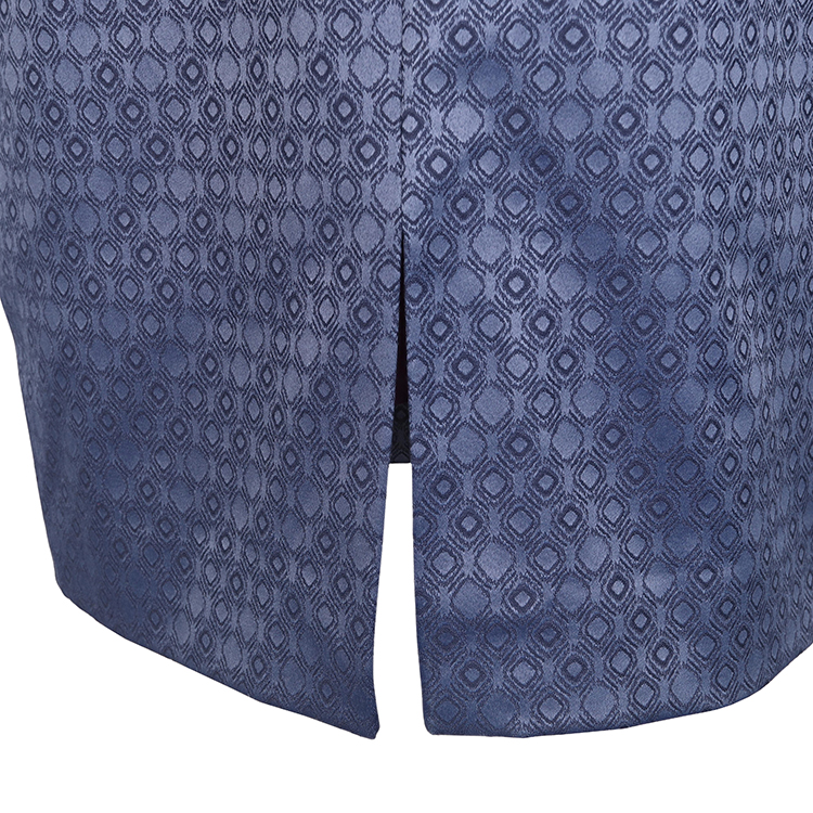 Wool blue pencil skirt “Aster”