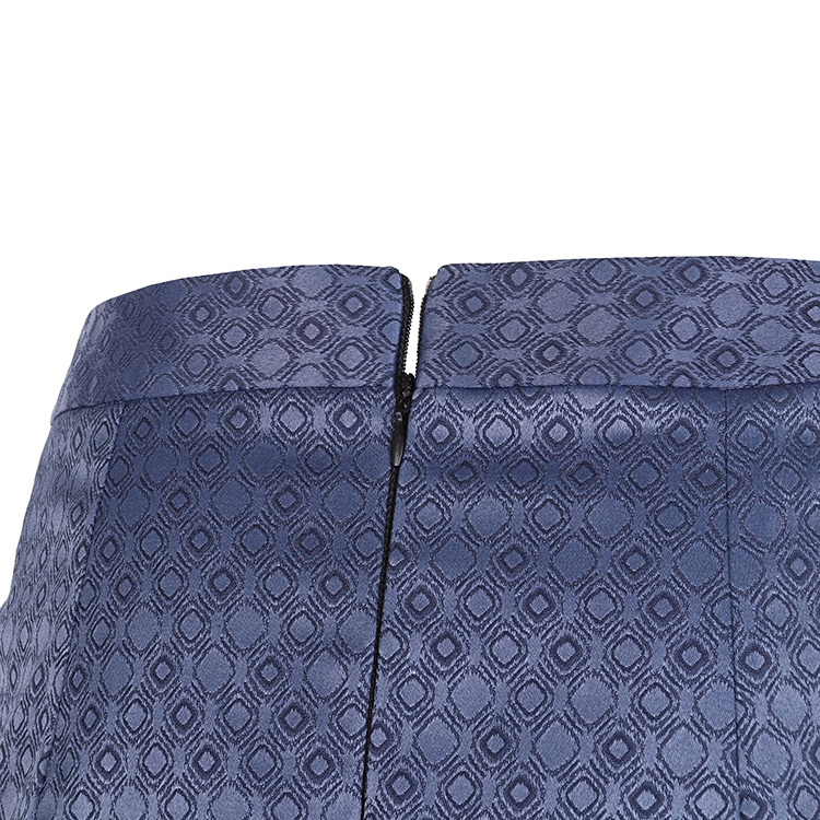 Wool blue pencil skirt “Aster”